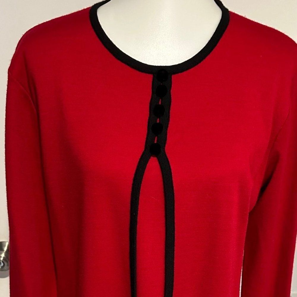 Liz Claiborne Wool Red Dress - Size L.